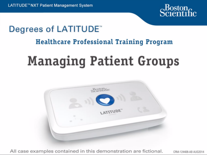 Managing Patient Groups